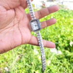 কোডঃ wL105s; Rhinestone rectangle watch - Image 5