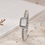 কোডঃ wL105s; Rhinestone rectangle watch - Image 2