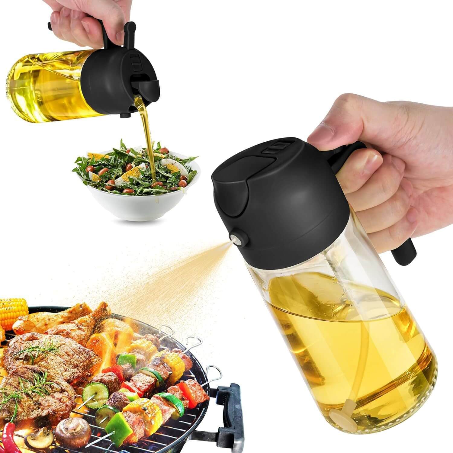 kitchen dual purpose Oil bottle (3) kitchen dual purpose Oil bottle - Image 1