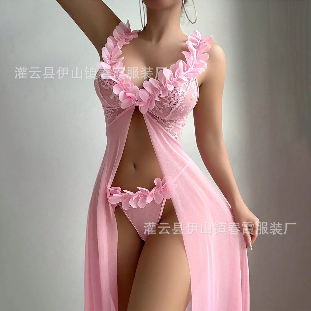 Floral pastoral nightgown set.p (3) কোডঃ Lin34p; Floral pastoral nightgown set - Image 1