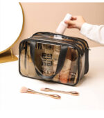 কোডঃ Cb5b; PVC double cosmetic bag - Image 3