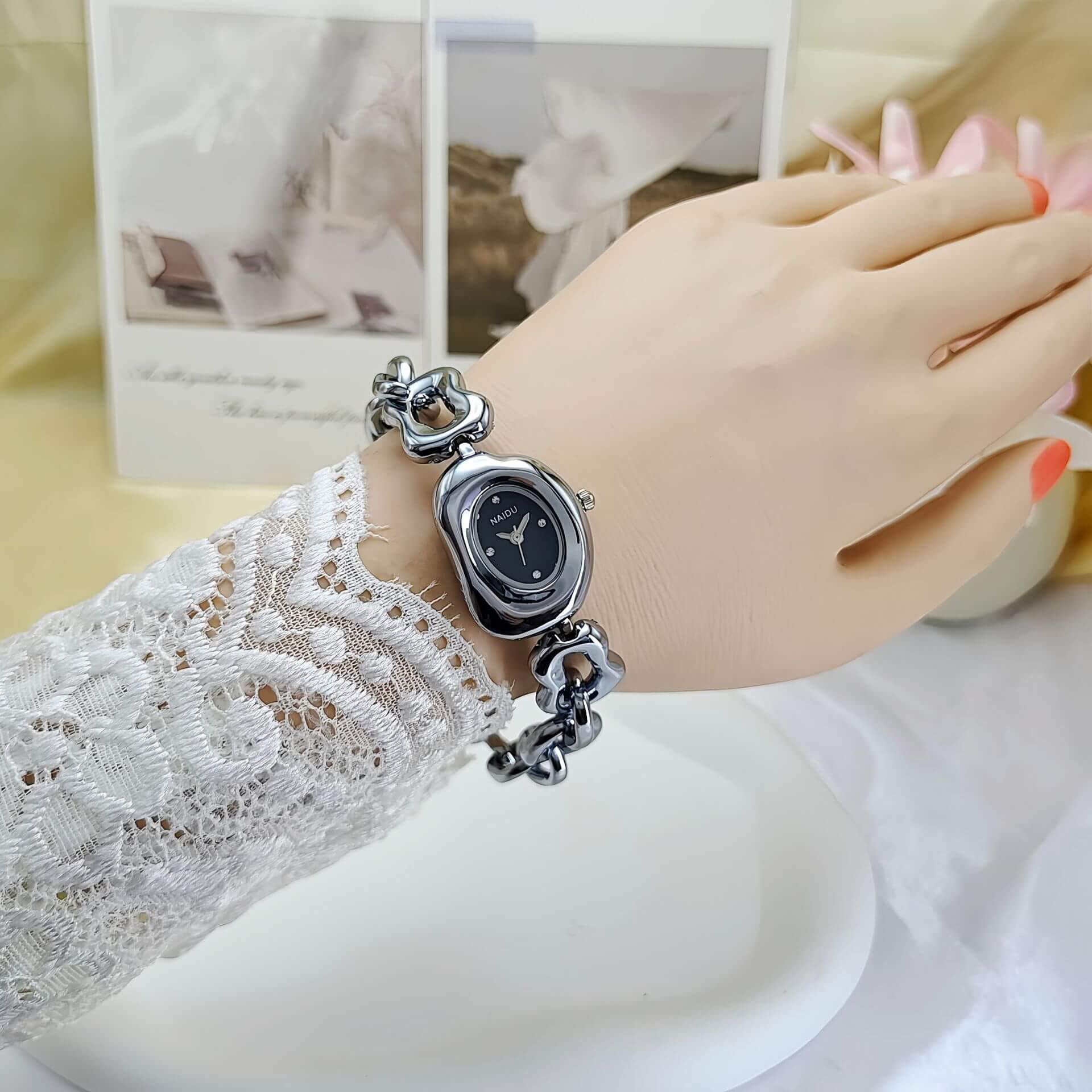 Cheese bracelet watch.sb (1) কোডঃ WL111sb; Cheese bracelet watch - Image 1