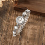 কোডঃ WL89so; Pearl Bracelet Watch [D]