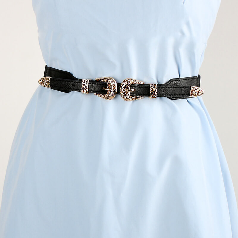 Carved Buckle Elastic Belt.bk (5) কোডঃ JAB28b; Carved Buckle Elastic Belt - Image 1