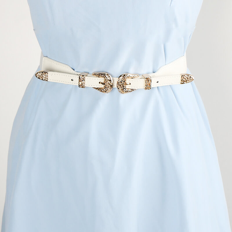 Carved Buckle Elastic Belt.w (2) কোডঃ JAB28w; Carved Buckle Elastic Belt - Image 1