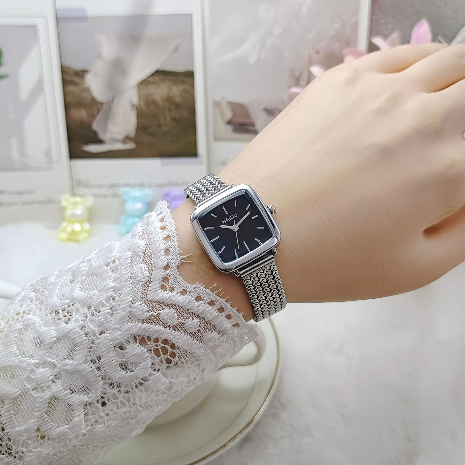 Fashionable net strap watch.sb (1) কোডঃ WL115sb; Fashionable net strap watch - Image 1