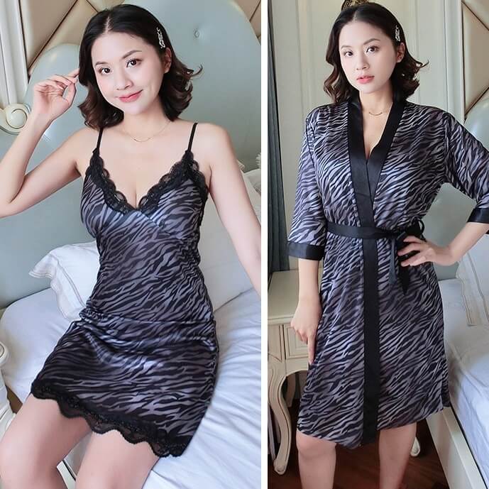 Ice Silk Leopard Nighty.bgr (1) কোডঃ Lin40bgr; Ice Silk Leopard Nighty - Image 1