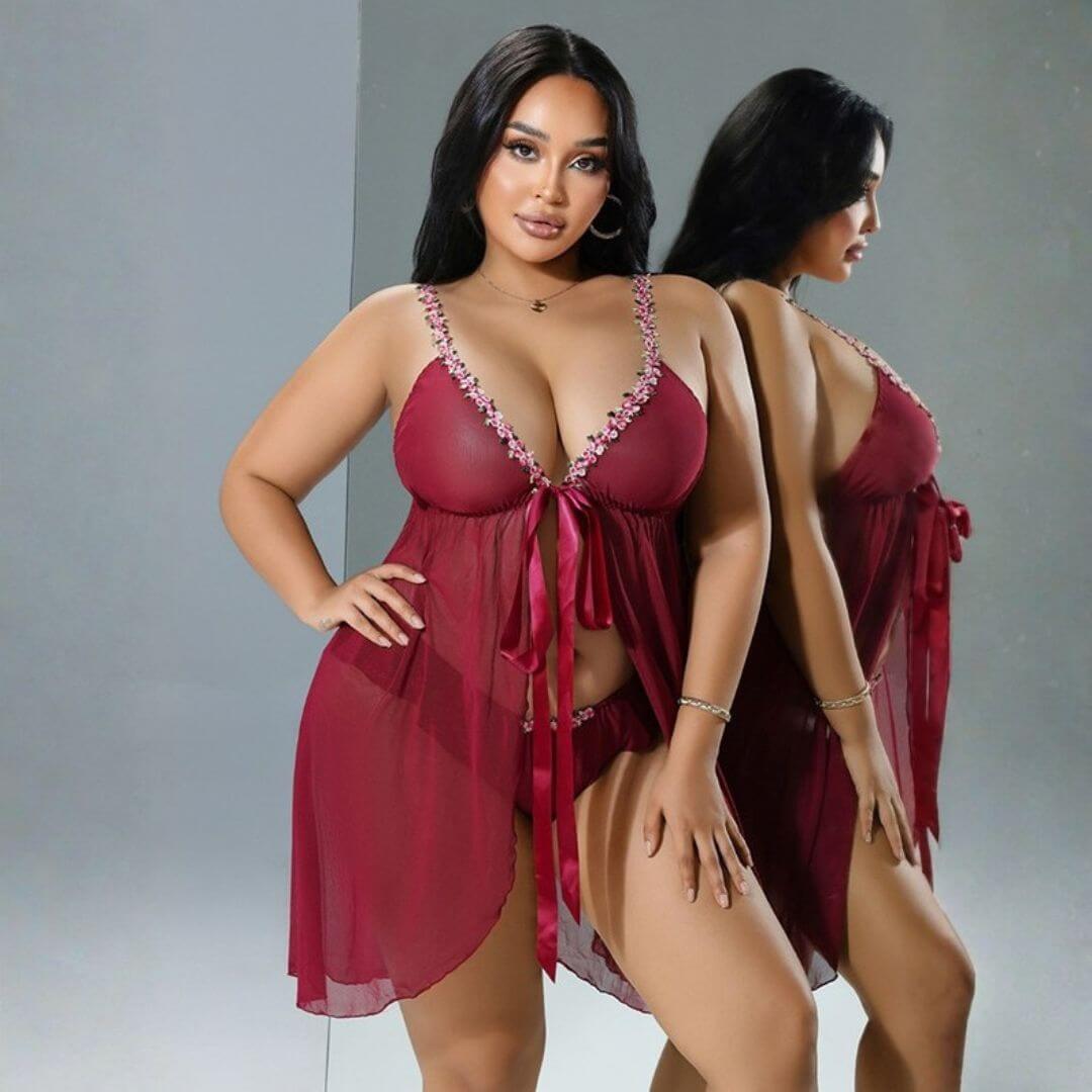 Lace camisole nightgown (5) কোডঃ Lin36; Lace camisole nightgown - Image 1